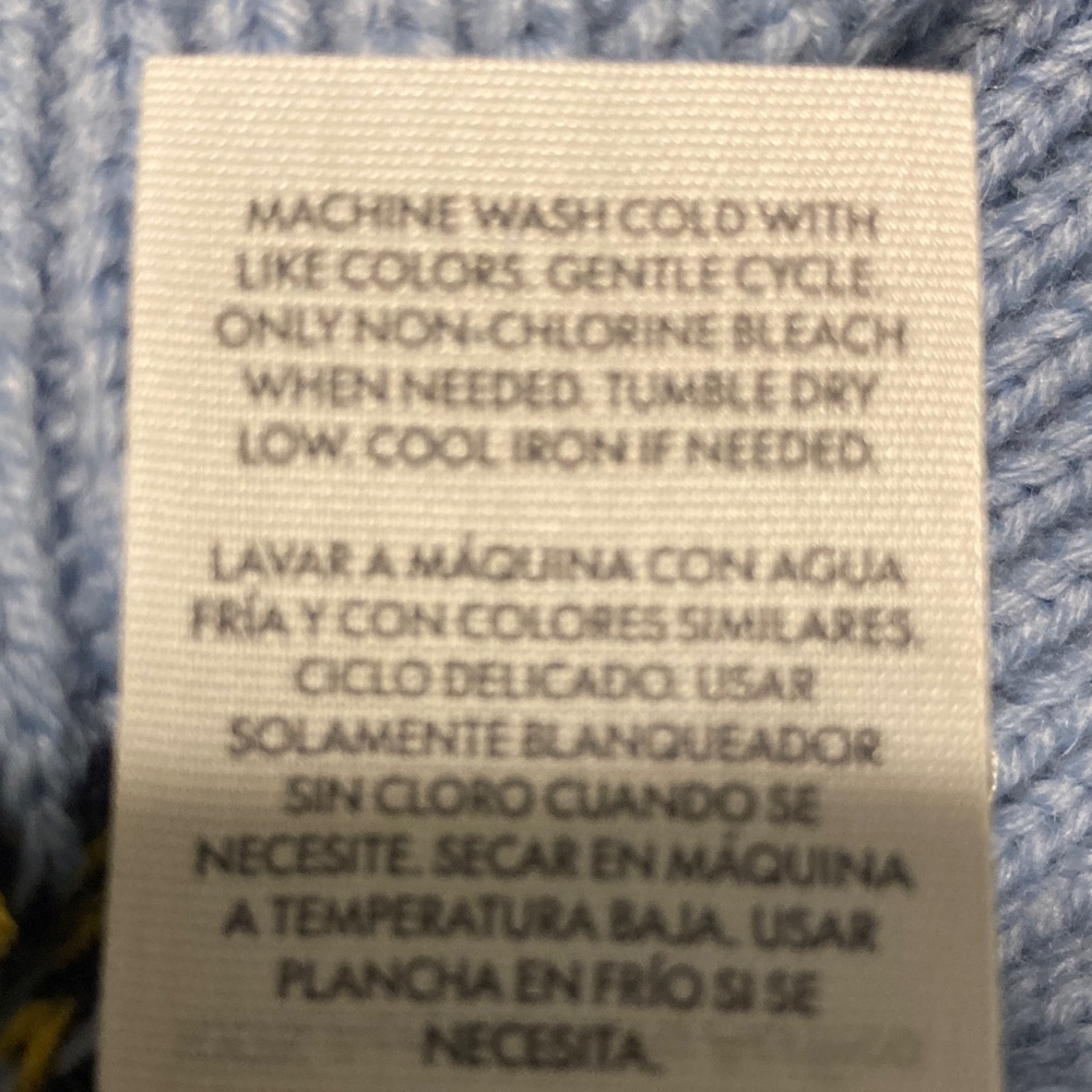 Stranger Things Light Blue Sweater with Scottie Dog Pattern XXS - XS - S - NEW - Picture 11 of 11